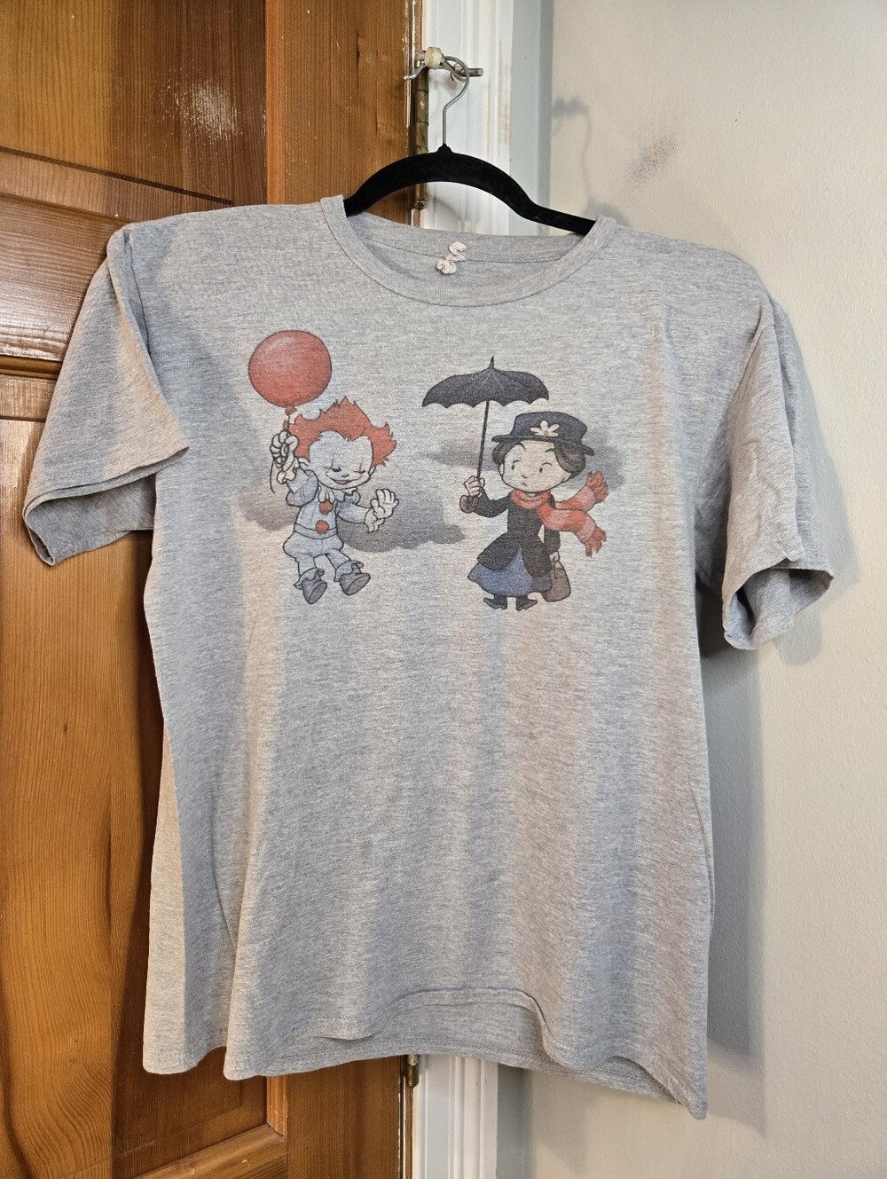 Pennywise And Mary Poppins Graphic Tee Shirt
